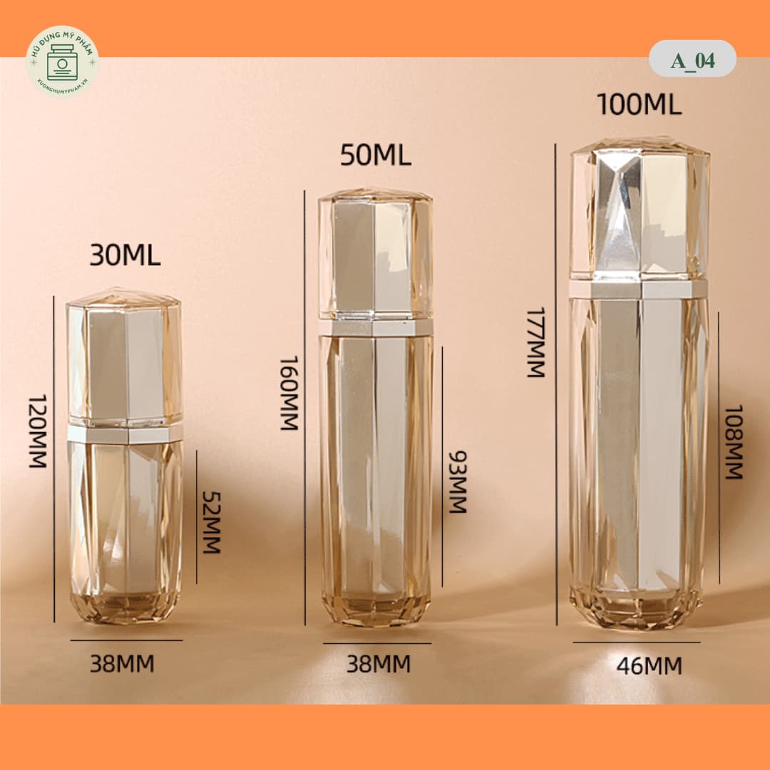 chai đựng tinh chất