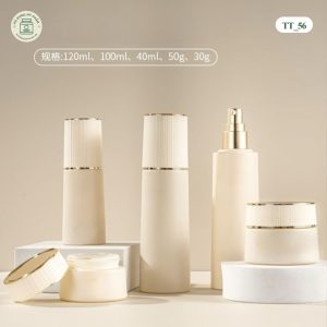 bộ chai lọ mỹ phẩm thủy tinh trắng sứ