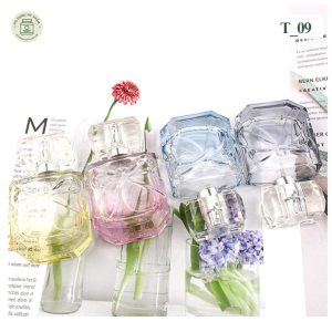 Chai nước hoa thủy tinh 30ml thiết kế nơ nổi mã T_09