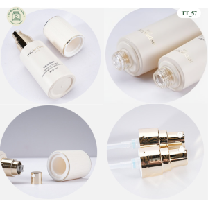 chai thủy tinh trắng sứ mờ nắp vân sọc mã TT_57 (40ml – 120ml)