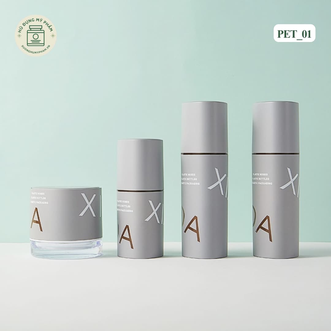 Chi tiết hũ đựng kem face nhựa PET 50g có nắp lót và thìa lấy kem tiện lợi mã PET01.