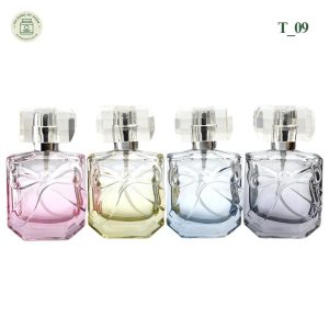 Chai nước hoa thủy tinh 30ml thiết kế nơ nổi mã T_09