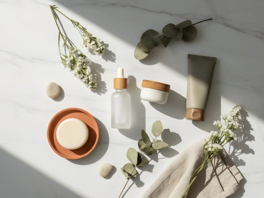 Các mẫu chai lọ mỹ phẩm làm từ thủy tinh tái chế thân thiện với môi trường xu hướng năm 2026.