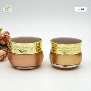 Mẫu hũ kem mỹ phẩm Acrylic nắp vàng hình cánh bướm cao cấp mã A_08