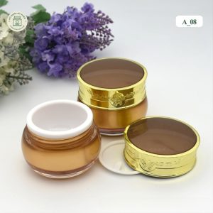 Mẫu hũ kem mỹ phẩm Acrylic nắp vàng hình cánh bướm cao cấp mã A_08