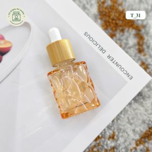 Mẫu chai tinh chất Serum khối vân thủy tinh mã T_31