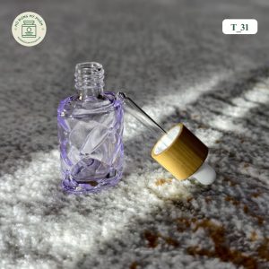 Mẫu chai tinh chất Serum khối vân thủy tinh mã T_31