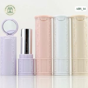 Mẫu vỏ son họa tiết nổi kèm kính soi ABS_14