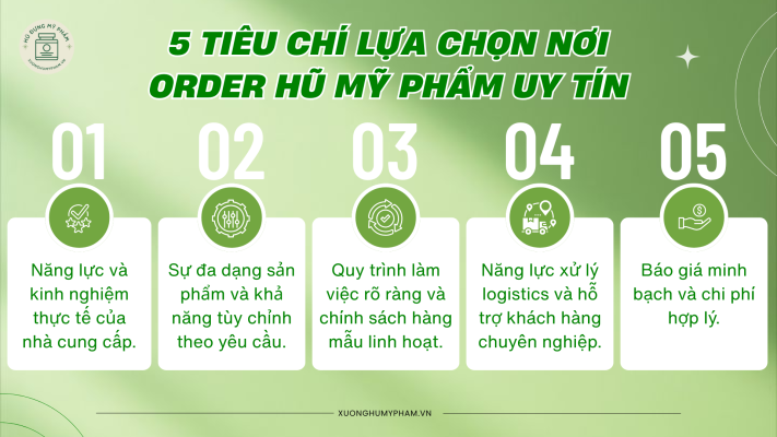 Tìm nơi order hũ mỹ phẩm uy tín? 5 tiêu chí bạn cần biết